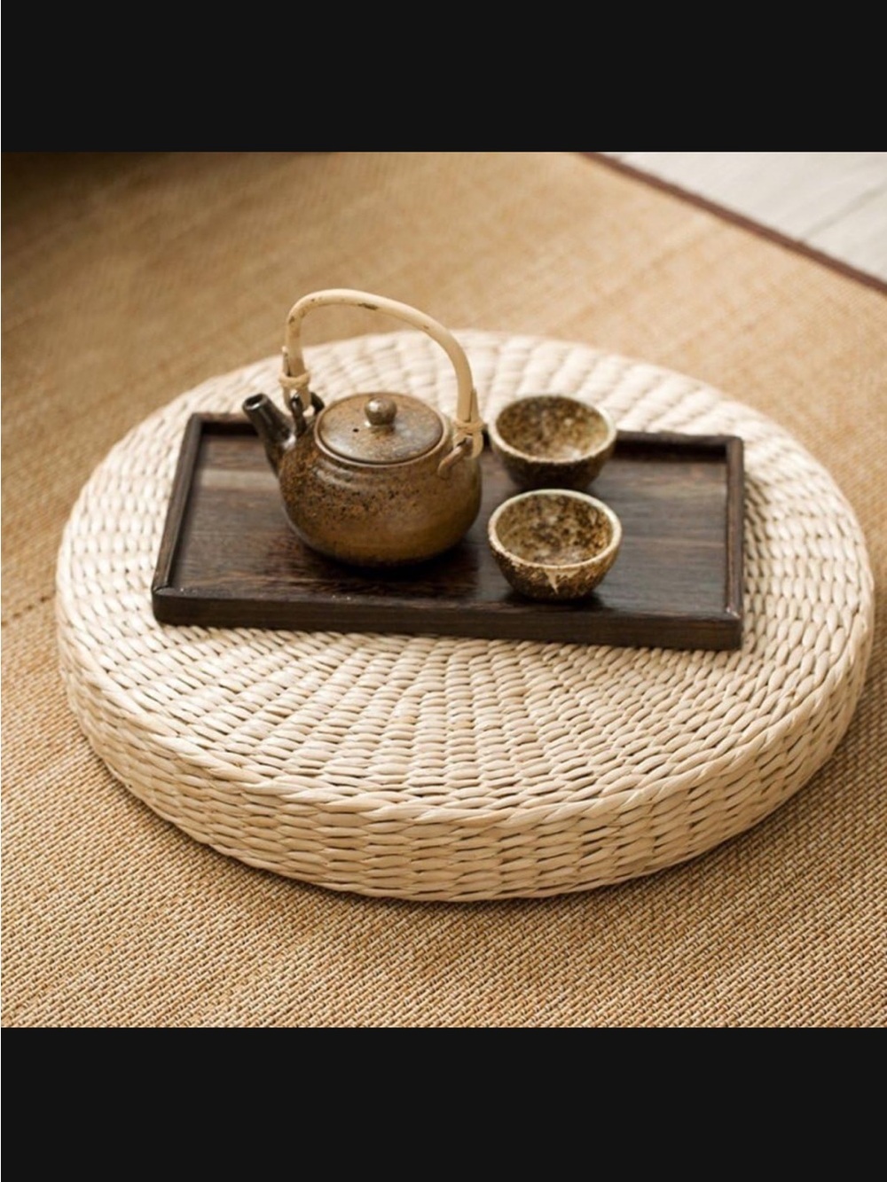 Round Woven Straw charger Placemat Set - Natural Straw